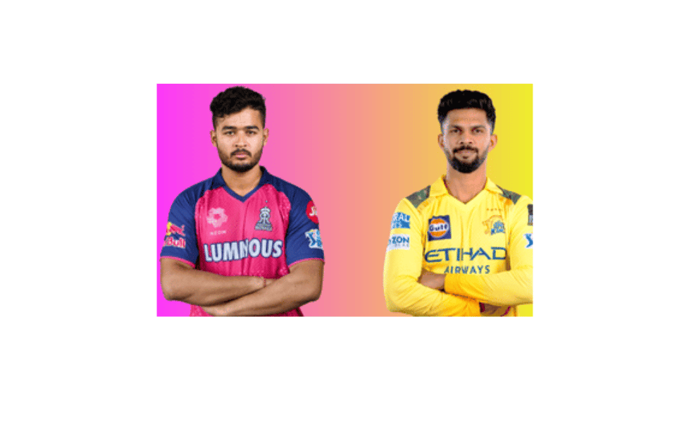 RR vs CSK: Riyan parag and Ruturaj Gaikwad in their IPL team jersey.