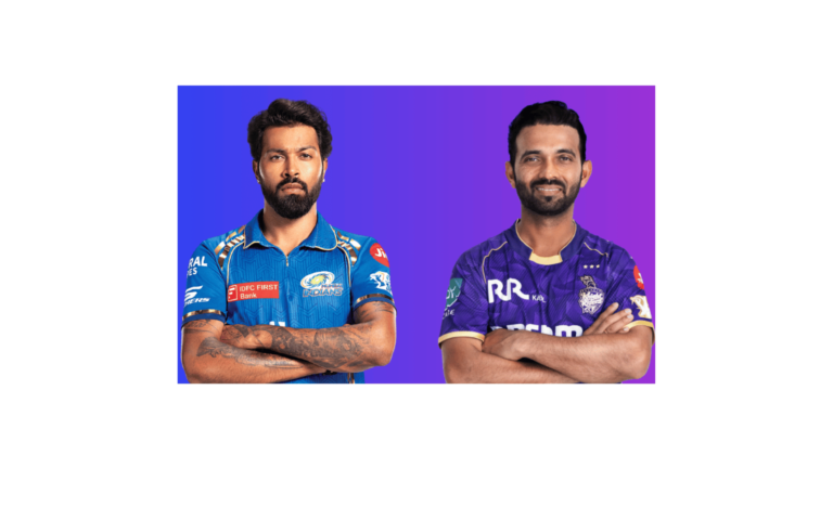 MI vs KKR: Hardik Pandya and Ajinkya Rahane in their IPL team jersey.