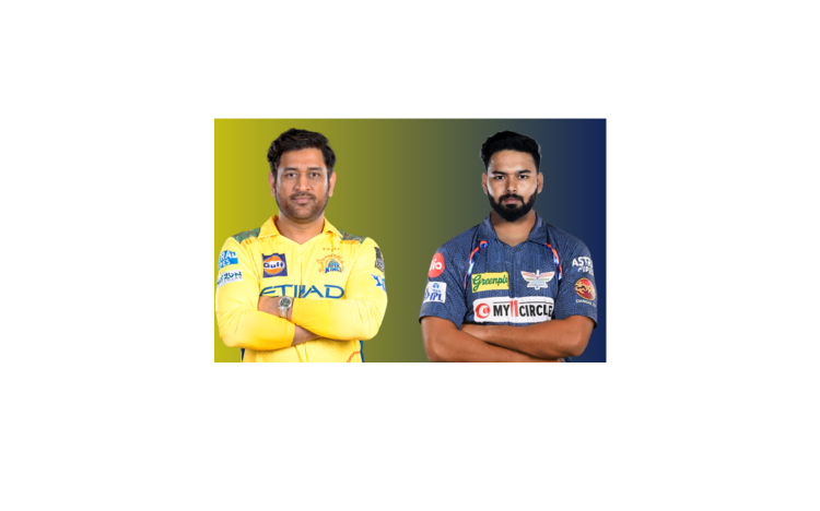 CSK vs LSG: MS Dhoni and Rishabh Pant in their IPL team jersey.