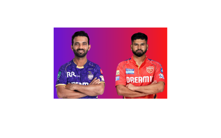 KKR vs PBKS: Ajinkya Rahane and Shreyas Iyer in their IPL team jersey.