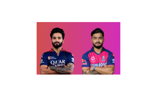 RCB vs RR: Rajat Patidar and Riyan Parag in their IPL team jersey.