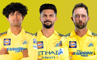 CSK vs PBKS: Rachin Ravindra, Ruturaj Gaikwad and Devon Conway in Chennai IPL team jersey.