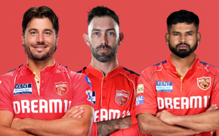 CSK vs PBKS: Marcus Stoinis, Glenn Maxwell and Shreyas Iyer in Punjab kings IPl team jersey.