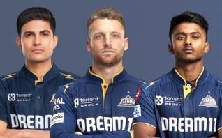 GT vs RR: Shubman Gill, Jos Buttler and Sai Sudharsan in Gujarat IPL
team jersey.