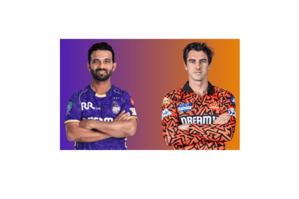 KKR vs SRH: Ajinkya Rahane and Pat Cummings in their IPL team jersey.