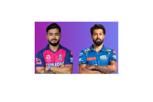 RR vs MI: Riyan Parag and Hardik Pandya in their IPL team jersey.